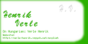 henrik verle business card